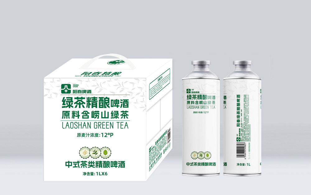 陽(yáng)春啤酒綠茶精釀啤酒1L