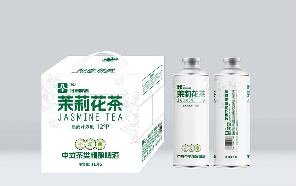 陽(yáng)春啤酒茉莉花茶精釀啤酒1L