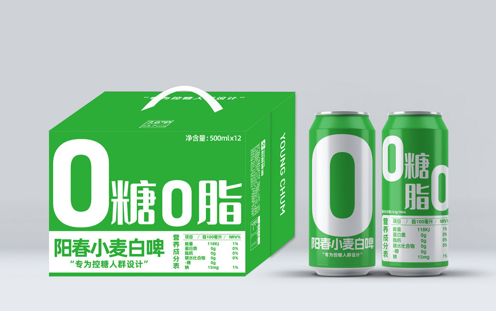 陽(yáng)春小麥白啤500ml罐裝