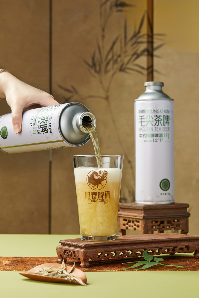 陽春啤酒毛尖茶啤1L